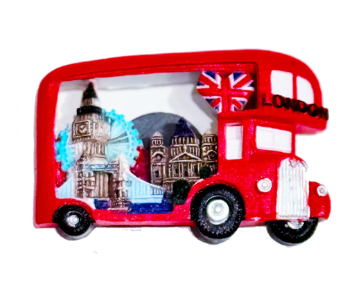 London Bus Attractions Ceramic Fridge Magnet