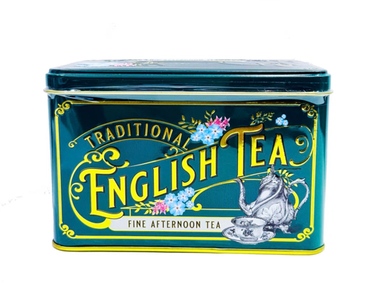 Vintage Victorian Classic Tea Tin Bottle Green